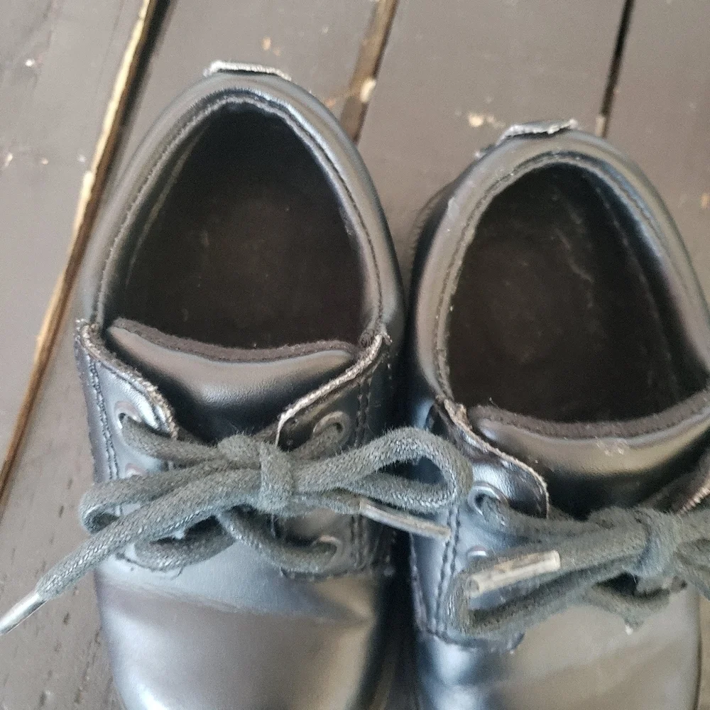 George Baby Toddler Boy 6 Black Lace Up Dress Shoes Church Wedding